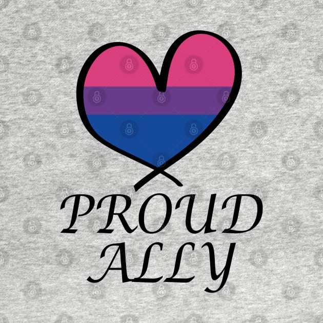 Proud Ally LGBT Gay Pride Month Bisexual Flag by artbypond